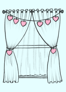 Curtain Hearts